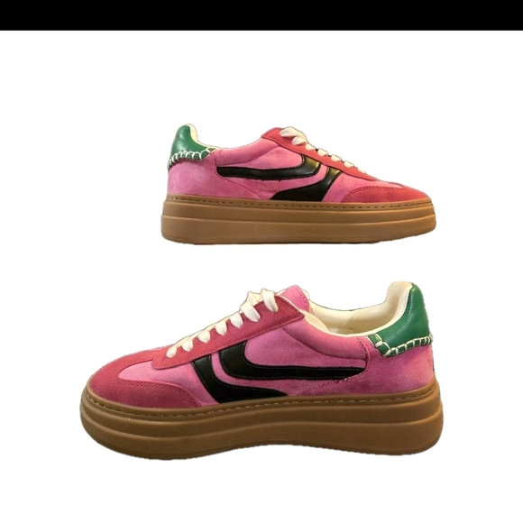 Steve Madden Dodge Pink Multi Platform Sneakers - Women’s 8.5 - Picture 2 of 6